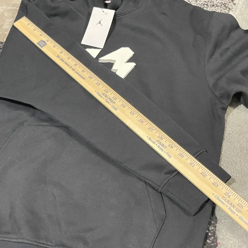 Nike Jordan Lightning Bolt Hoodie‎ Men Medium Black FB7021-010 23 Spellout NEW